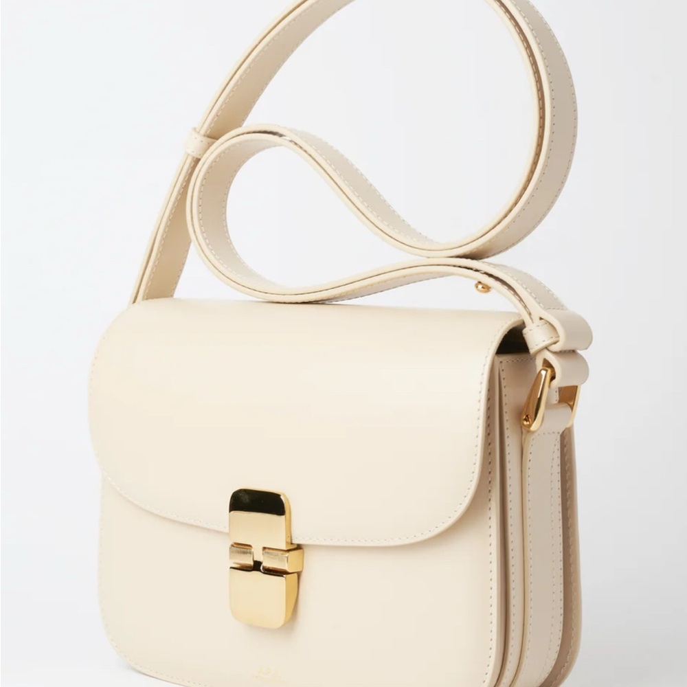 A.P.C. Cream Crossbody Bag with Gold Accent - Picture 3 of 3